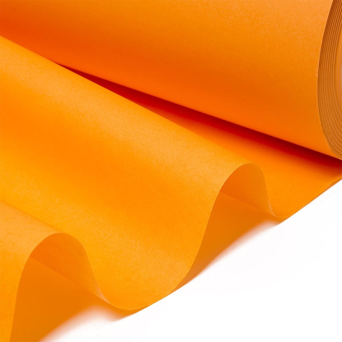 Seidenpapier Orange, 50 cm breit, 500 Meter / Rolle